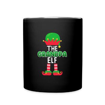 Opa Elfe Grandpa Elf - Full Colour Mug - black - Front