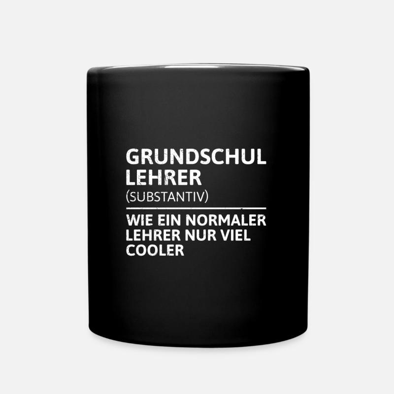Grundschullehrer Wie normaler Lehrer cooler Lehrer - Tasse einfarbig - Schwarz