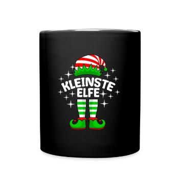 Kleinste Elfe kleine Schwester kleiner Bruder - Tasse einfarbig - Schwarz - Vorne