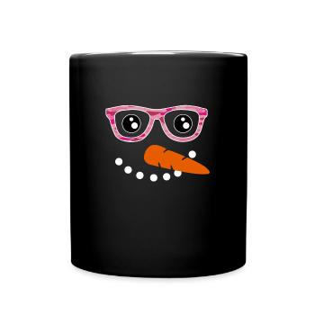 Snowman Face Snowman Costume - Full Colour Mug - black - Front