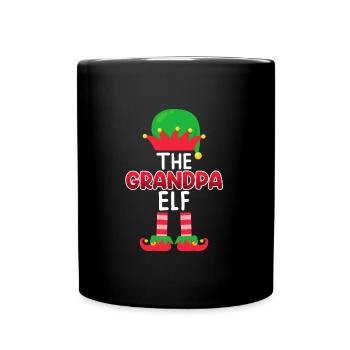 Opa Elfe Grandpa Elf - Full Colour Mug - black - Front