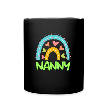 Rainbow Love Je suis assistante maternelle - Mug uni - noir - Devant