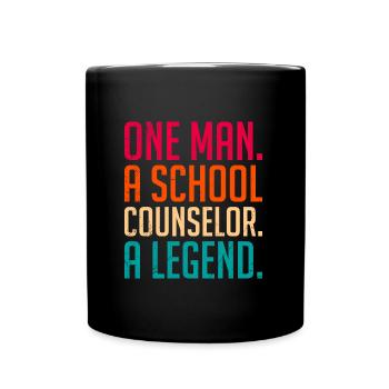 A man a legend a school companion - Full Colour Mug - black - Front