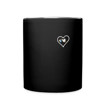La cigogne arrive Je suis sage-femme - Mug uni - noir - Devant