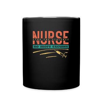 Keine Ausrede ich bin die Krankenschwester - Tasse einfarbig - Schwarz - Vorne