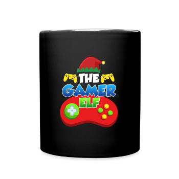 The Gamer Elf Gaming - Tasse einfarbig - Schwarz - Vorne