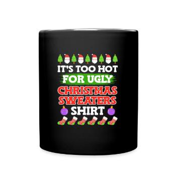 Ugly Christmas - Tasse einfarbig - Schwarz - Vorne