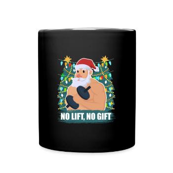 No Lift no Gift Santa Claus Christmas Sportsman - Mug uni - noir - Devant