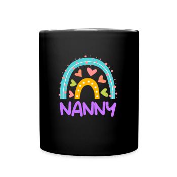 Rainbow Love Je suis assistante maternelle - Mug uni - noir - Devant