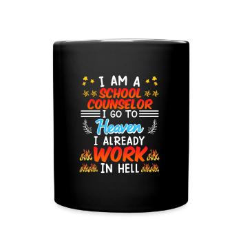 I'm already working in hell School companion - Full Colour Mug - black - Front