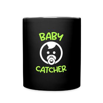 Baby catcher Je suis la sage-femme - Mug uni - noir - Devant