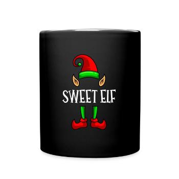 Mignon Elfe Petite amie Femme Noël Elfe Dames - Mug uni - noir - Devant