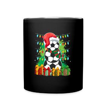 Football Snowman Football Fan Football Player - Full Colour Mug - black - Front