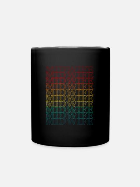 Ich bin eine Hebamme - Tasse einfarbig - Schwarz