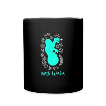 Geburtshelfer ich bin eine Hebamme - Tasse einfarbig - Schwarz - Vorne