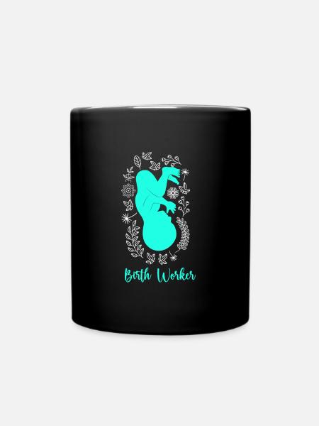 Geburtshelfer ich bin eine Hebamme - Tasse einfarbig - Schwarz