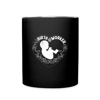 Obstétricien de cœur je suis sage-femme - Mug uni - noir - Devant