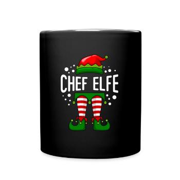 Chef Elfe Boss Papa Vater Weihnachten Familien - Tasse einfarbig - Schwarz - Vorne