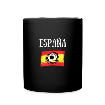 foot espagne drapeau football homme idée cadeau - Mug uni - noir - Devant