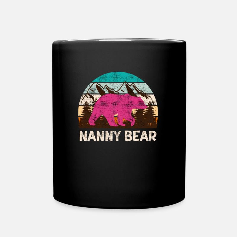 Maman ours Nounou ours Assistante maternelle - Mug uni - noir
