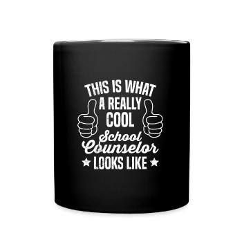 So sieht cooler Schulbegleiter aus Schulbegleiter - Tasse einfarbig - Schwarz - Vorne