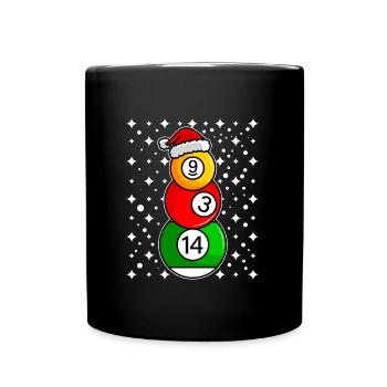 Billardkugeln Billard Spieler Snooker Billard - Tasse einfarbig - Schwarz - Vorne