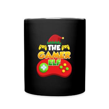 The Gamer Elf Gaming - Tasse einfarbig - Schwarz - Vorne
