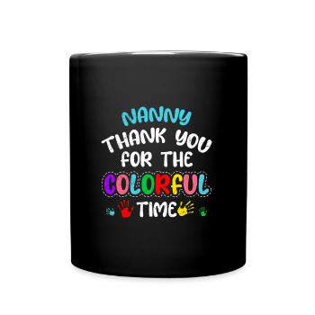 Thank you very much for the colorful time Thank you childminder - Full Colour Mug - black - Front