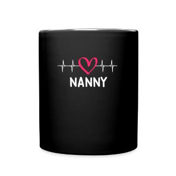 Avec beaucoup d’amour je suis assistante maternelle - Mug uni - noir - Devant