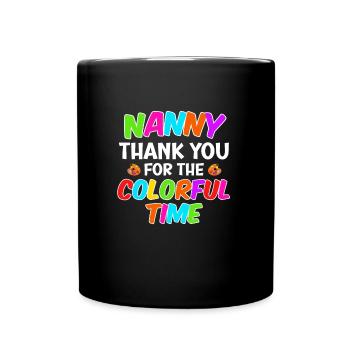 Merci pour le temps coloré meilleure assistante maternelle - Mug uni - noir - Devant