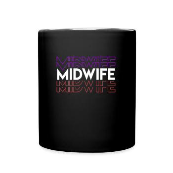 Doula Geburtshelfer Hebamme - Tasse einfarbig - Schwarz - Vorne