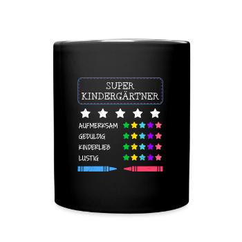 Définition Je suis un super enseignant de maternelle - Mug uni - noir - Devant