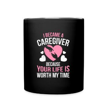 Votre vie est importante pour moi Aidant Aidant - Mug uni - noir - Devant