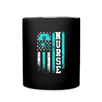 USA Nurse Nursing Nurse Nurse - Full Colour Mug - black - Front