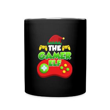 The Gamer Elf Gaming - Tasse einfarbig - Schwarz - Vorne