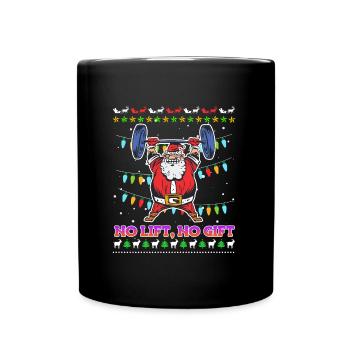 No Lift No Gift Nikolaus Bodybuilder Gym - Mug uni - noir - Devant