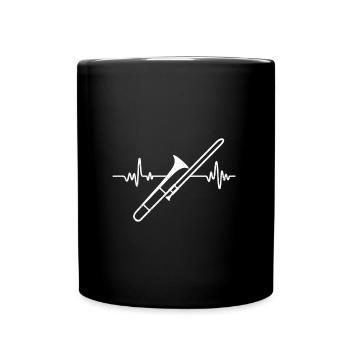 Heartbeat Music My Heart Beats pour trombone - Mug uni - noir - Devant