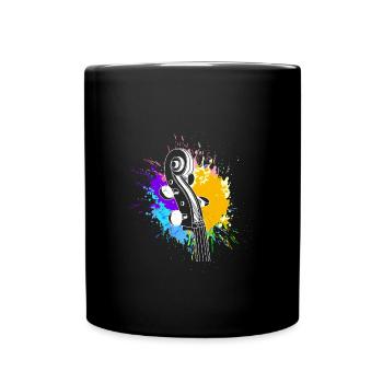 Professeur de violon Professeur de violon J’apprends le violon - Mug uni - noir - Devant