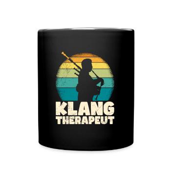 I am a sound therapist I play bagpipes - Full Colour Mug - black - Front