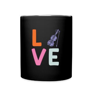 Musicien Musicien J’aime mon violon - Mug uni - noir - Devant