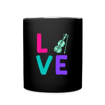Musicien Musicien J’aime mon violon - Mug uni - noir - Devant