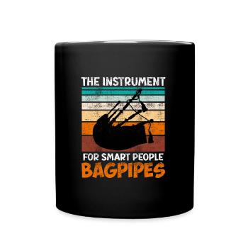 L’instrument pour les gens intelligents Cornemuse - Mug uni - noir - Devant