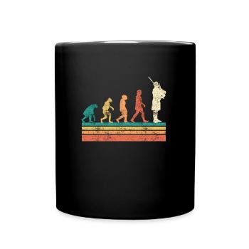 Musiker Dudelsackspieler Evolution Dudelsack - Tasse einfarbig - Schwarz - Vorne