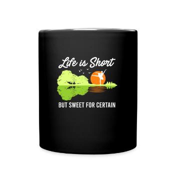 La vie est courte mais douce pour certaines guitares - Mug uni - noir - Devant