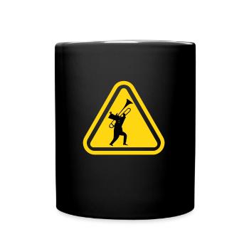 Orchestra Band Winds Concert Attention Trombone - Full Colour Mug - black - Front