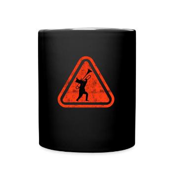 Orchestra Band Winds Concert Attention Trombone - Full Colour Mug - black - Front