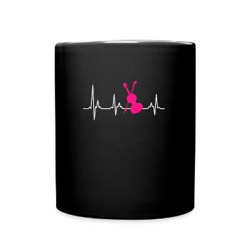 Musicien Musicien Mon cœur bat pour le violon - Mug uni - noir - Devant