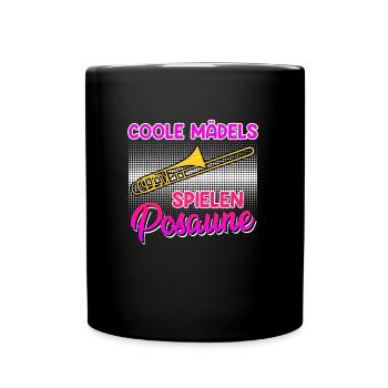 Musician Cool girls play trombone - Full Colour Mug - black - Front