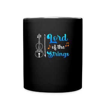 Lord of the strings Der Meister der Geige - Tasse einfarbig - Schwarz - Vorne