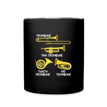 Kleine Posaune Kurvige Posaune Dicke Posaune - Tasse einfarbig - Schwarz - Vorne